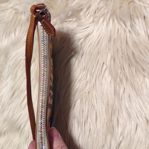 Dooney & Burke multicolor retro vintage wristlet wallet - Picture 6 of 8